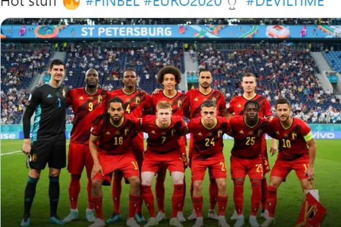 Komposisi skuad Belgia melawan Finlandia dalam matchday ketiga Grup B EURO 2020, Senin (21/6/2021) waktu setempat.