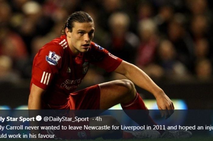 Andy Carroll sewaktu membela Liverpool.