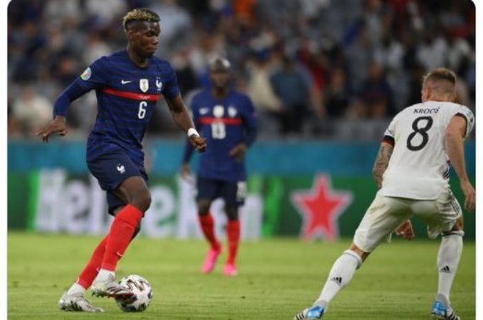 Paul Pogba saat membela Timnas Prancis.