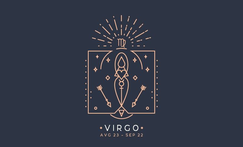 Ilustrasi zodiak Virgo.
