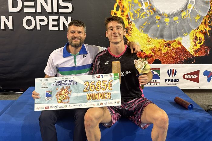 Tunggal putra Prancis sekaligus peraih emas Kejuaraan Eropa Junior 2018, Arnaud Merkle.