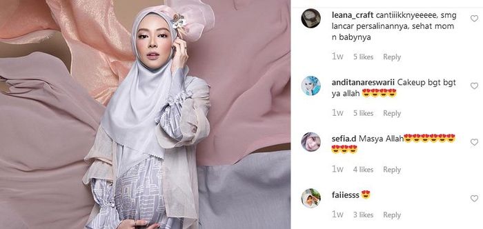 Lindswell dipuji makin cantik saat mengandung oleh netizen.