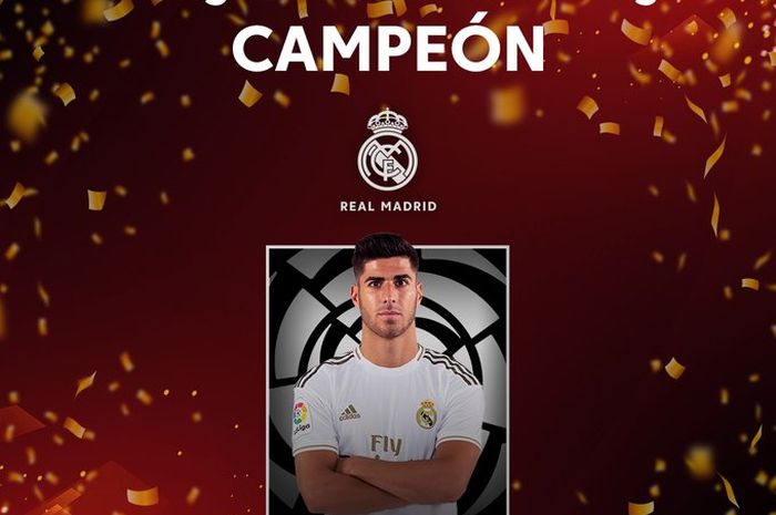 Spanish League FIFA 20 online tournament champion Marco Asensio (Real Madrid).