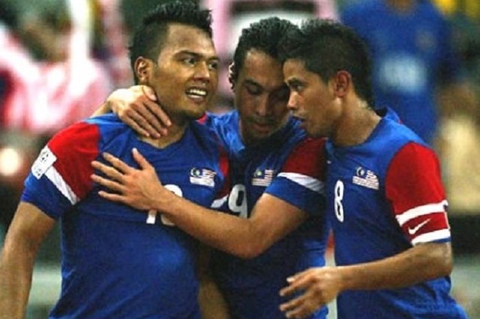 Tiga pemain pilar timnas Malaysia pada PIala AFF 2010: Safee Sali, Norshahrul Idlan Talaha, dan Safiq Rahim.