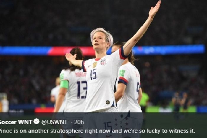 Kapten timnas putri Amerika Serikat, Megan Rapinoe.