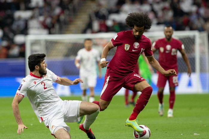 Suasana pertandingan Tajikistan vs Qatar pada matchday kedua Piala Asia 2023