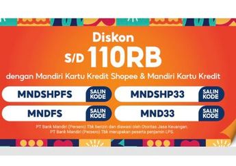 Promo Mandiri 3.3 di Shopee, Belanja Baju Hingga Jam Tangan Diskon Rp110 Ribu!