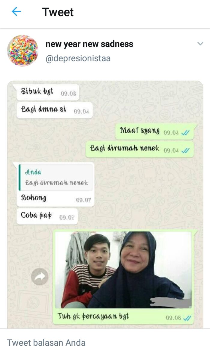 Tangkap layar Twitter @depresionistaa
