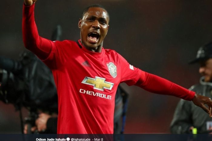 Striker pinjaman Manchester United dari Shanghai Shenhua, Odion Ighalo.