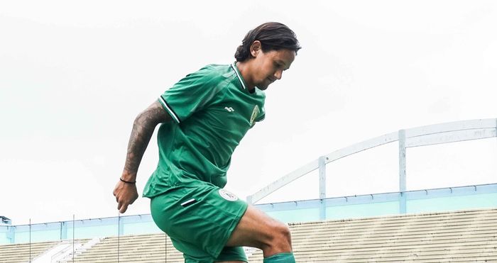 Irfan Bachdim saat diperkenalkan sebagai pemain baru PSS Sleman pada Rabu (12/2/2020)