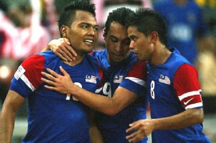 Tiga pemain pilar timnas Malaysia pada PIala AFF 2010: Safee Sali, Norshahrul Idlan Talaha (tengah), dan Safiq Rahim.