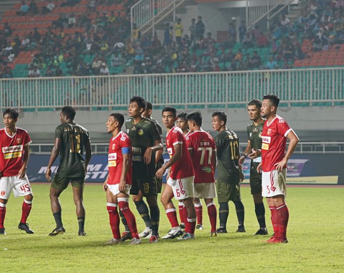 Laga Tira Persikabo Vs Badak Lampung FC di Stadion Pakansari, Kabupaten Bogor, Sabtu (18/5/2019).