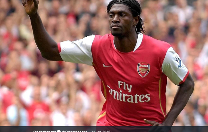 Emmanuel Adebayor saat masih bermain untuk Arsenal