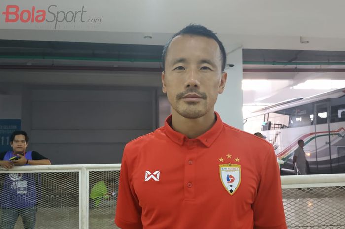 Kapten Lao Toyota, Kazuo Honma di mixed zone Stadion Pakansari, Kabupaten Bogor, Rabu (13/3/2019), pasca laga kontra PSM Makassar.