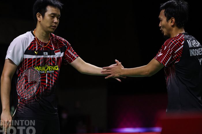 Begini  latihan Mohammad Ahsan/Hendra Setiawan dan ganda putra Indonesia lain untuk meningkatkan daya tahan otot.