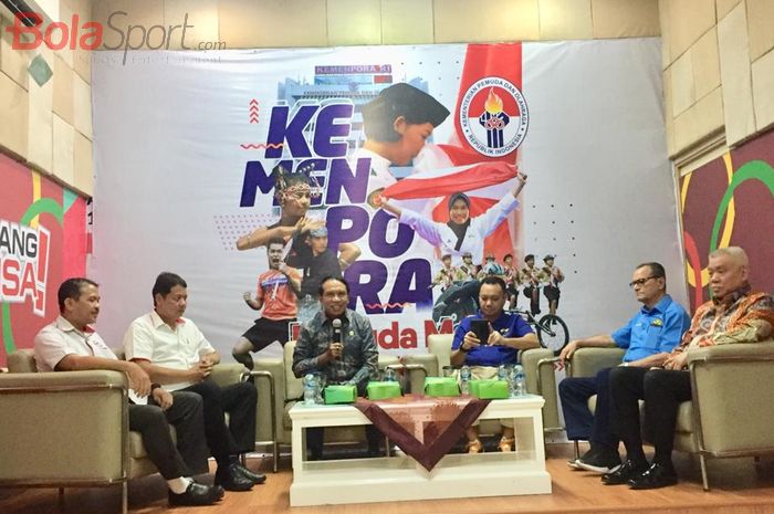 Penandatanganan MoU Dana Pelatnas Olimpiade Tokyo 2020 di Kantor Kemenpora,  Jakarta, Selasa (11/2/2020).