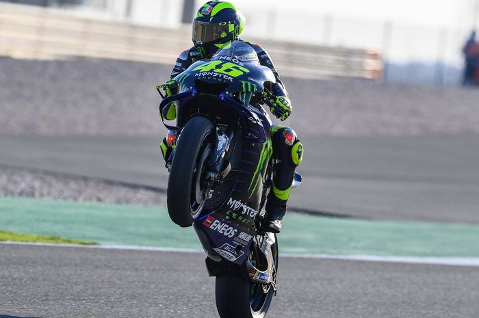 Valentino Rossi saat melaju di Sirkuit Losail, Qatar.