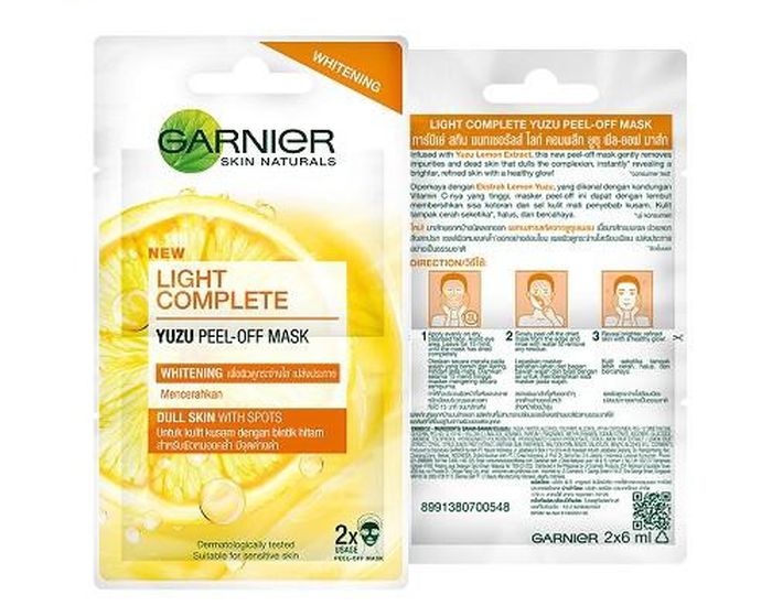 Garnier Light Complete Yuzu Peel Off Mask.