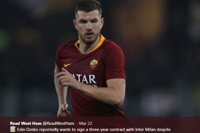 Striker AS Roma asal Bosnia, Edin Dzeko