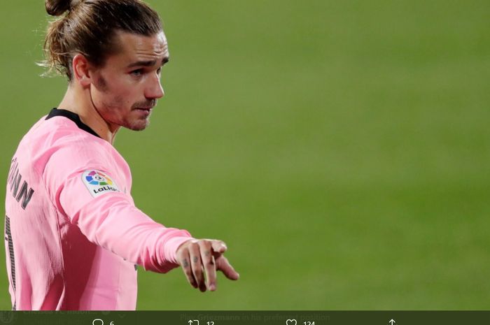 Penyerang Barcelona, Antoine Griezmann, tampil mengecewakan kala timnya takluk 0-1 dari Getafe pada laga Liga Spanyol 2020-2021.