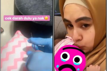 Kondisi kesehatan anak pertama Kartika Putri harus jalani rawat inap di RS.