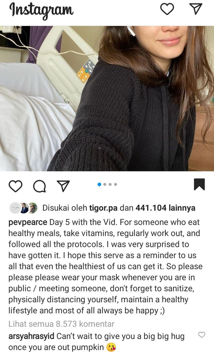 Pevita umumkan terinfeksi Covid-19