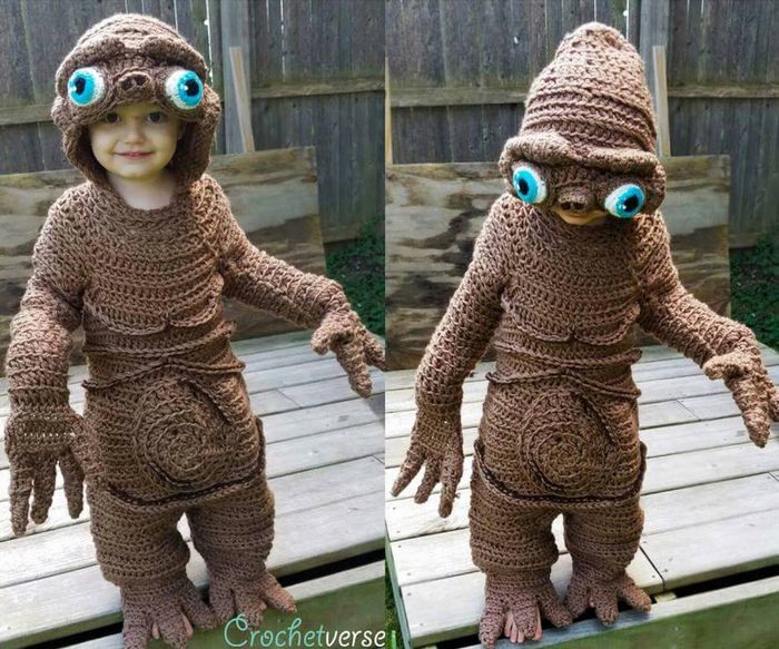 Seorang Ibu Merajut Kostum Halloween untuk Anaknya, Seperti Apa, ya? Bobo