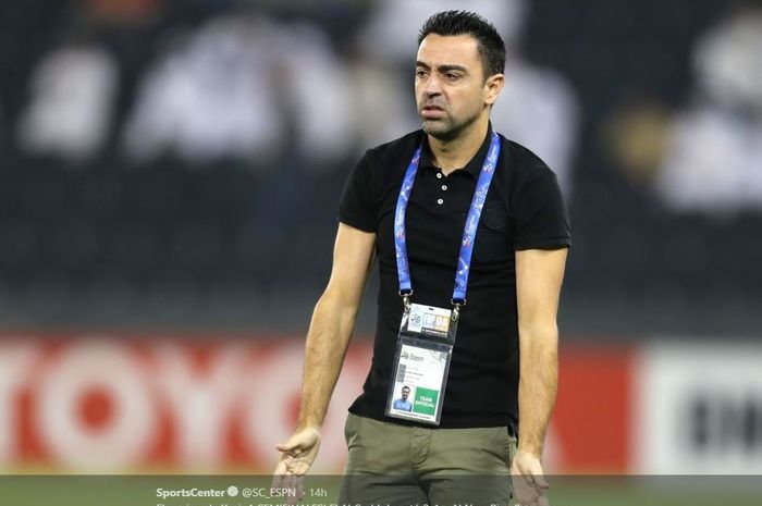 Pelatih Al Sadd yang juga legenda Barcelona, Xavi.