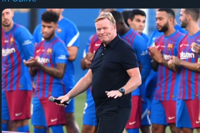 Pelatih <a href='https://manado.tribunnews.com/tag/barcelona' title='Barcelona'>Barcelona</a>, Ronald Koeman, menegaskan bahwa dirinya tidak keder alias takut ketika menghadapi <a href='https://manado.tribunnews.com/tag/real-madrid' title='Real Madrid'>Real Madrid</a> pada laga el clasico.
