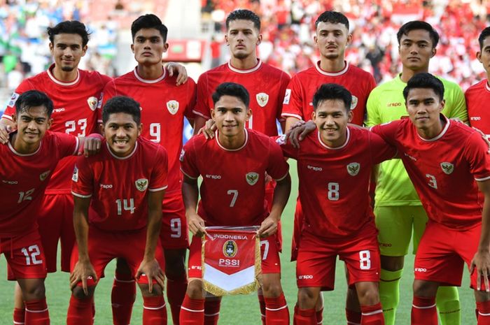 Skuad Timnas U-23 Indonesia melawan Uzbekistan dalam semifinal Piala Asia U-23 2024 di Stadion Abdullah bin Khalifa, Doha, Qatar, Senin (29/4/2024) malam WIB.