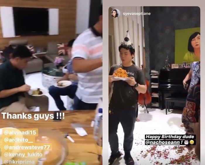 Ruang tengah rumah Veronica Tan