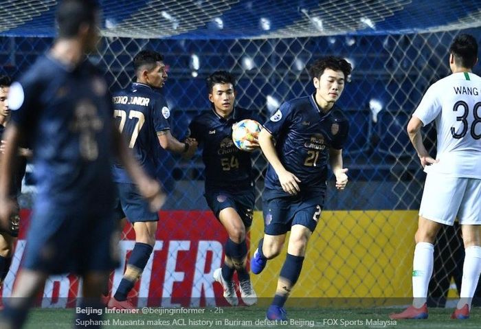 Aksi para pemain Buriram United di Liga Champions Asia 2019.