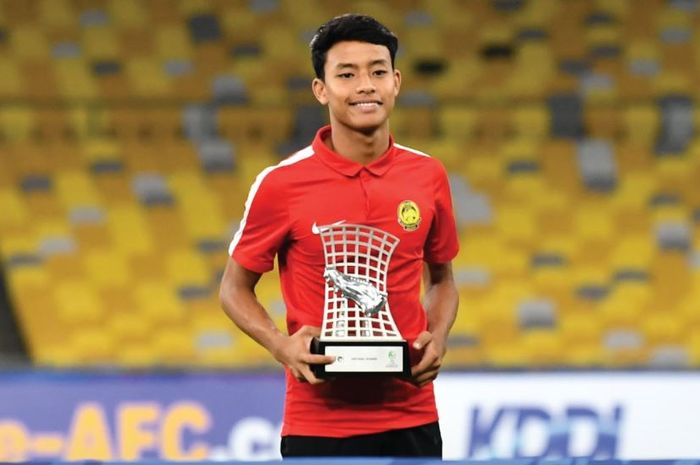 Pemain timnas U-23 Malaysia, Luqman Hakim Shamsudin saat masih bermain untuk U-16 Malaysia