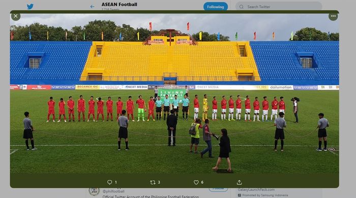 Pemain timnas U-18 Indonesia saat laga melawan Timor Leste di Stadion Binh Duong, Vietnam, dalam laga matchday kedua grup A Piala AFF U-18 2019, Kamis (8/8/2019) 