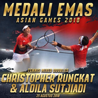 Sempat Puasa Medali 16 Tahun, Ganda Campuran Tenis Indonesia Sukses Sabet Medali Emas di Asian Games 2018
