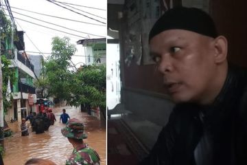 Seorang Anak Temukan Ibunya Tewas Mengambang Saat Banjir Melanda Jakarta