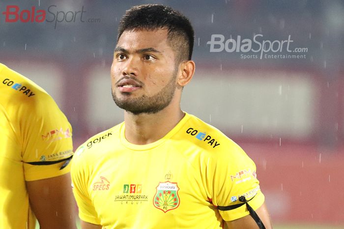 Pemain sayap Bhayangkara FC, Saddil Ramdani, ketika laga menghadapi Persija Jakarta di Stadion PTIK, Melawai, Jakarta Selatan (14/3/2020)