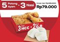 Promo Gojek Jajan Hemat, Beli 5 Ayam Plus 3 Nasi KFC Hanya Rp79 Ribu