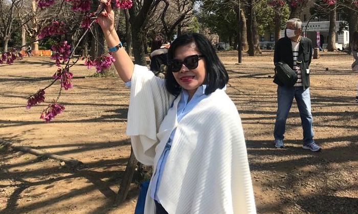 Potret bahagia Agustianne Marbun
