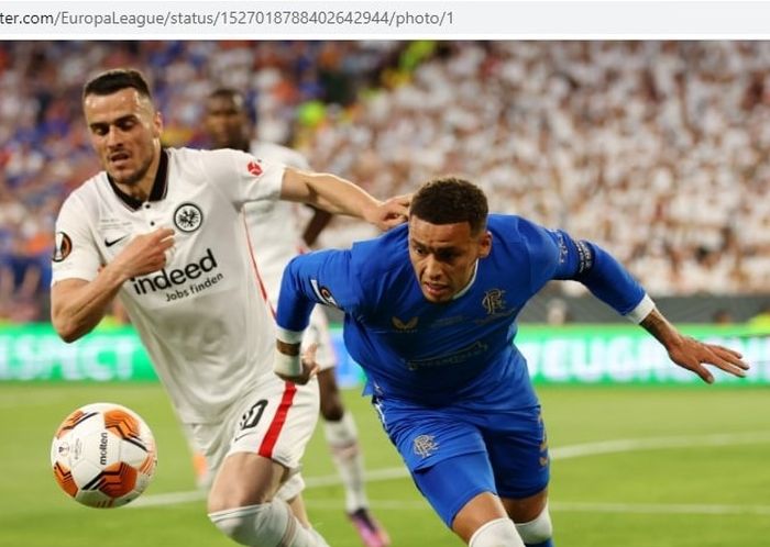 Final Liga Europa antara Eintracht Frankfurt dan Rangers berlangsung di Stadion Ramon Sanchez Pizjuan, Rabu (18/5/2022).