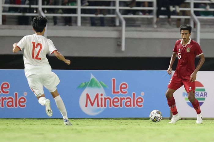 Kakang Rudianto pada laga timnas U-20 Indonesia vs Vietnam di Kualifikasi Piala Asia U-20 2023.