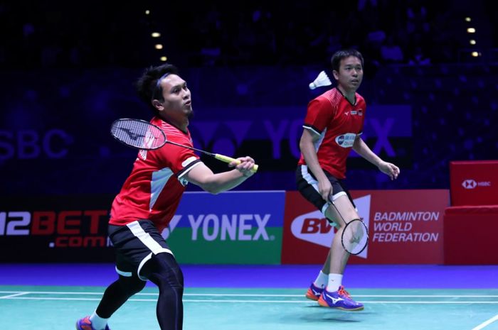 Pasangan ganda putra Indonesia, Mohammad Ahsan/Hendra Setiawan.