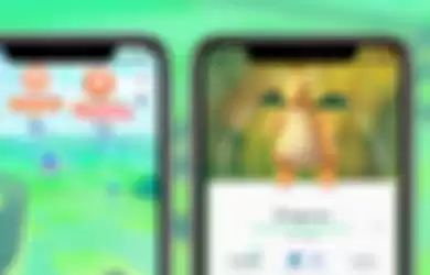 Ilustrasi Pokemon Go di perangkat iPhone