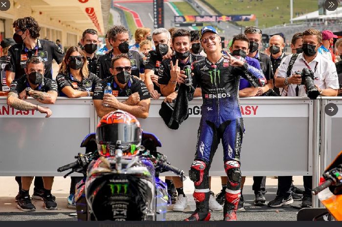 Pembalap yang sukses menggondol podium ke-2 pada MotoGP Amerika 2021, Fabio Quartararo.