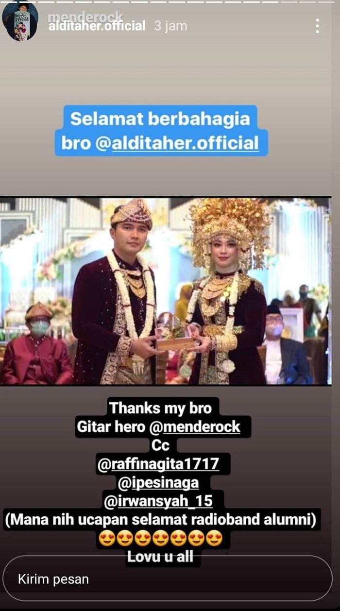Postingan Aldi Taher