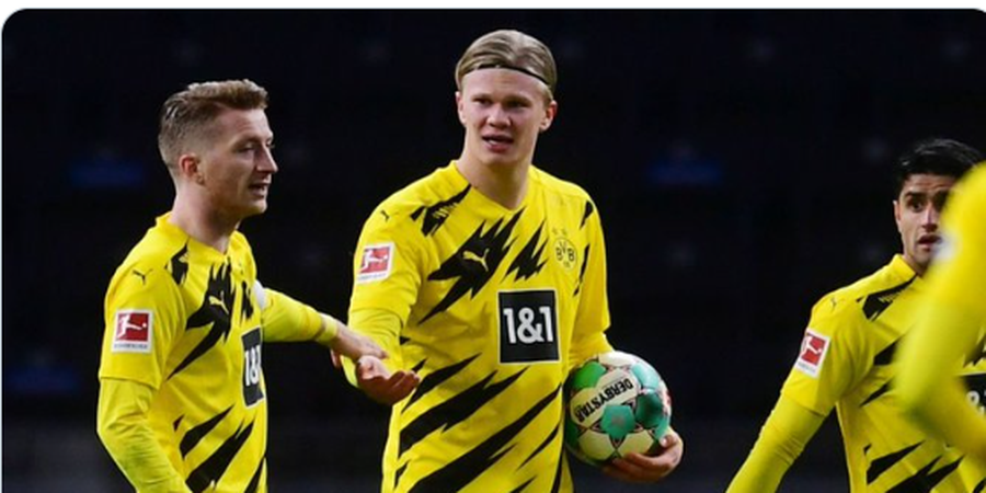 Hasil dan Klasemen Bundesliga - Erling Haaland Berantem setelah Cetak Gol, Dortmund Tak Jadi Kalah