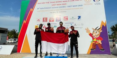 SEA Games 2021 - Tim Voli Pantai Indonesia Gemilang, Putra Pertahankan Emas dan Putri Raih Perak