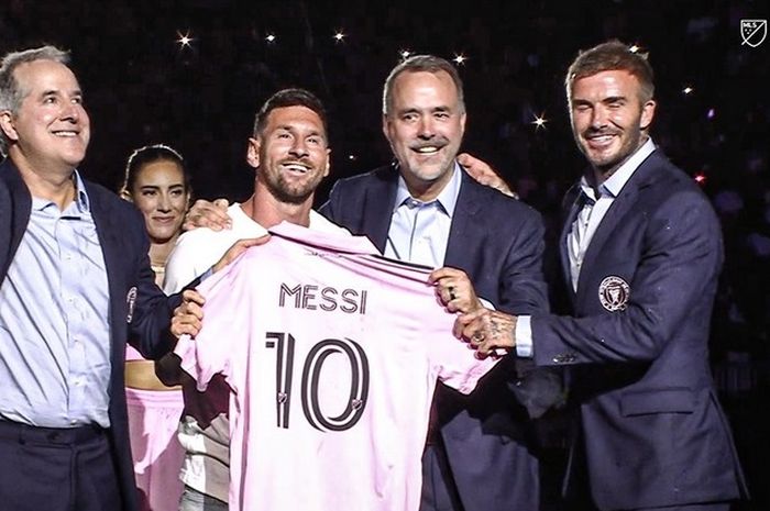 Momen perkenalan Lionel Messi di Inter Miami.