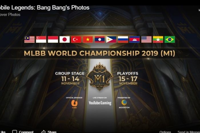 Kejuaraan Dunia gim Mobile Legends: Bang Bang pertama (M1) yang berlangsung di Kuala Lumpur, Malaysia, 11-17 November 2019