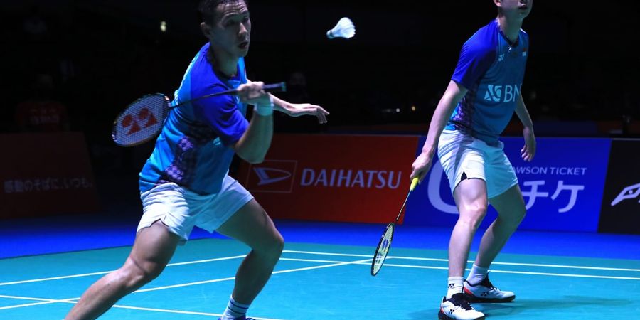 Hasil Japan Open 2022 - Marcus/Kevin Gagal ke Perempat Final Lewat Drama Tiga Gim